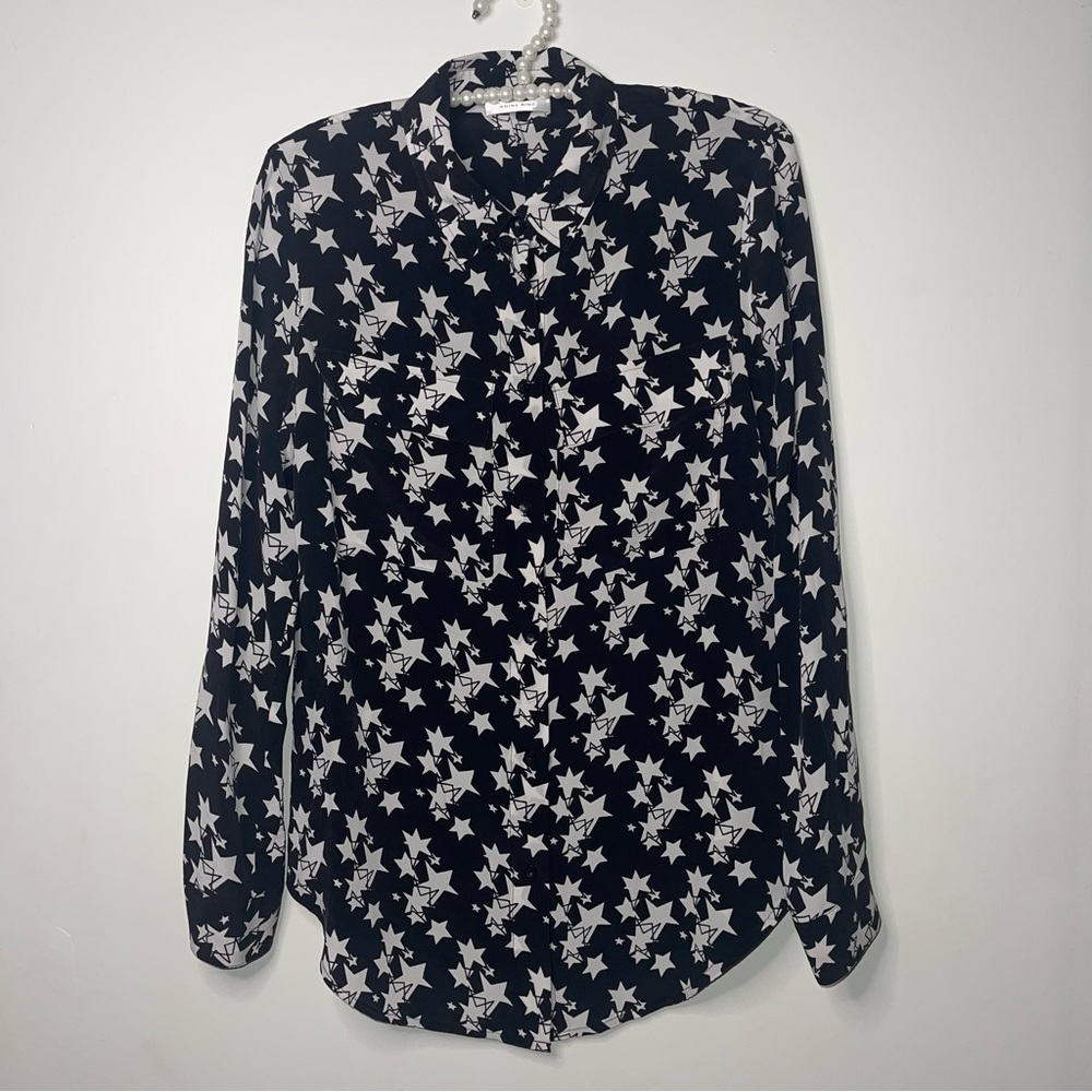 NWOT Anine Bing Stella Star Silk Blouse